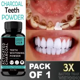 Teeth Whitening Charcoal Powder | Gutka Stain and Yellow Teeth Remove Powder- Teeth Whitening Kit-16