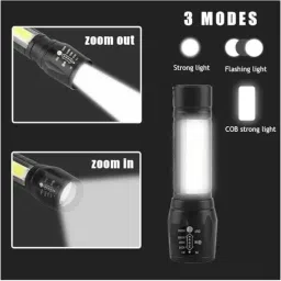 wifton Flashlight with COB Light Mini Waterproof Portable LED XPE COB Flashlight Torch Torch image 3