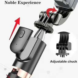 Hold up LED Fill Light, Extendable Selfie Stick Wireless Remote Tripod, Portable, Lightweight, Rechargeable Dimmable for Live Streaming & Photography Compatible with iPhone and Android Bluetooth Selfie Stick image 2