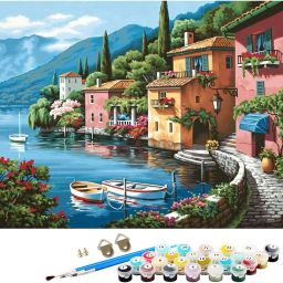 DIY Canvas Oil Painting Kit for Kid&Adult or Beginner with Paint brushes Canvas 16 inch x 20 inch Painting-image-63