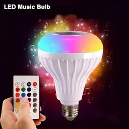 GUGGU Bluetooth Music Bulb Speaker With Remote Control Change Disco light for HomeR102 Smart Bulb image 4