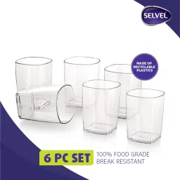 (Pack of 6) Prisim Glass set of 6 Glass Set Water/Juice Glass-9