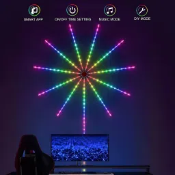 Vedara ®Firework Led Strip Light Launch Effect Music Sync RGB Color Changing Light Strip image 4
