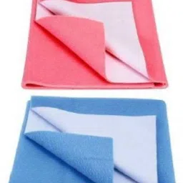 Polyester Baby Bed Protecting Mat (Pink and Blue, Medium)-27