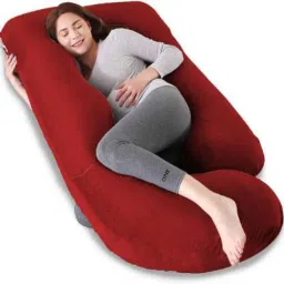 Microfibre, Polyester Fibre Solid Pregnancy Pillow Pack of 1-image-42