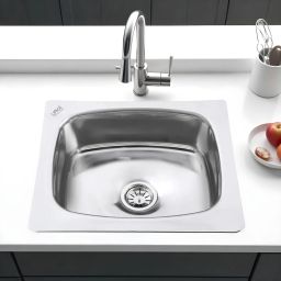 22”x18”x8” Premium Stainless Steel Round Single Bowl Kitchen Sink Glossy Finish 22x18x8 Inches Vessel Sink-image-43