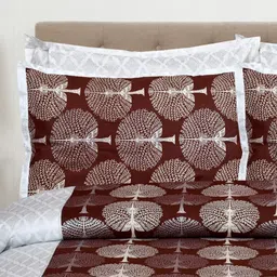 LIVING ROOTS Super King Size Jaipur Block Print Cotton Double Bedsheet & 2 Pillow Covers image 2