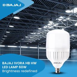 Bajaj Ivora HB HW LED Lamp 60W CDL B22 | Energy Efficient | Instant On | 4 Kv Surge Protection | LED Bulb For Home | White | 1 Year Warranty image 1
