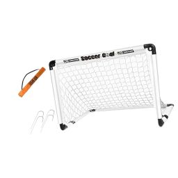LOOM TREE® Kids Soccer Goal Foldable Compact Football Gate for Park Backyard Playground White 120x80x80cm | Team Sports | Soccer | Goals & Nets image 4