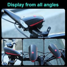 TEKCOOL 2-in-1 Rechargeable Cycle Light (3 Modes) & Horn, Waterproof, Blue, 250 Lumen, Handlebar Mount. image 2