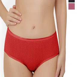 Bella Voste Pack of 3 Polks Dot Printed Anti Odour Hipster Briefs-image-41