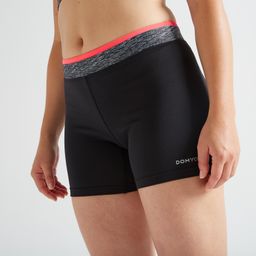 domyos Women Polyester Skin-Tight Gym Shorts - Black-picture-0