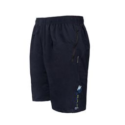 Men Sports Gym Shorts Polyester With Zip Pockets - Blue/Black-image-53