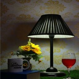 vk lampshade industry Grey Color Knife Pleated Cone Lampshade-picture-20