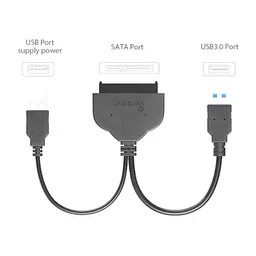 SATA3.0 to 2 in Series, USB 3.0 External Hard, Disk Data Cable image 2