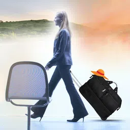 SWISS MILITARY Double Decker Duffle Trolley Bag & Foldable Bag-43