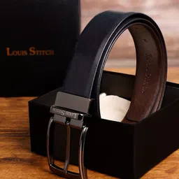 LOUIS STITCH Men Leather Reversible Belt-image-42