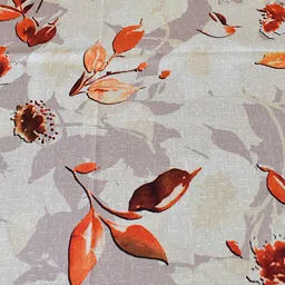 Kuber Industries Cream Printed Soft Cotton 4 Seater Table Cover image 3