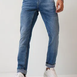 HIGHLANDER Men Blue Slim Fit Mildly Distressed Light Fade Stretchable Jeans-picture-26