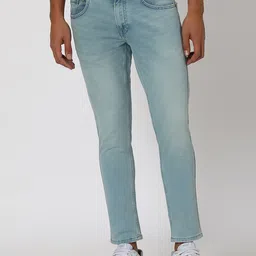 Mufti Men Straight Fit Mid-Rise Heavy Fade Clean Look Stretchable Jeans-image-51