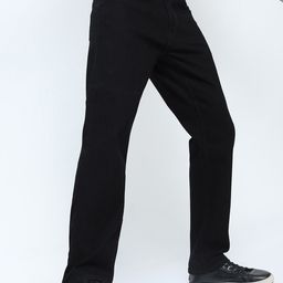HIGHLANDER Men Black Straight Fit Stretchable Jeans-image-57
