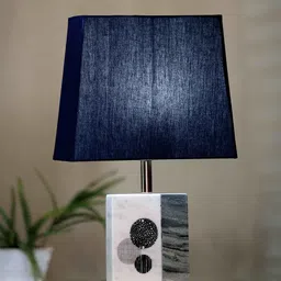 POSH-N-PLUSH Blue Solid Contemporary Marble Table Lamp-52