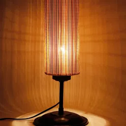 Devansh Beige & Brown Solid Traditional Buffet Table Lamp-28