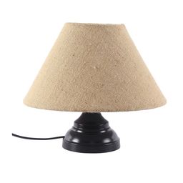 Devansh Beige Self Design Contemporary Jute Table Lamp image 2