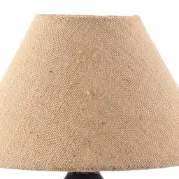 Devansh Beige Self Design Contemporary Jute Table Lamp image 3