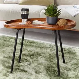 woodenmood Florent Solid Wood Side Table in Semi Gloss Honey Oak Finish-picture-5