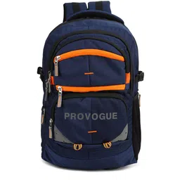 Provogue Unisex Navy Blue & Orange Backpack with Reflective Strip-24