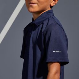 Kids Tennis Polo T-Shirt - Dry 100 Navy Blue-image-13