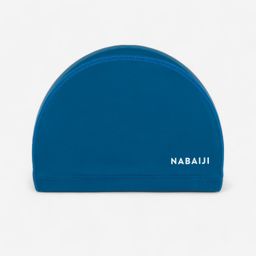 Adult Swim Cap Coated Mesh Plain Fabric 56-60 Cm Lightweight & Flexible Blue-image-15