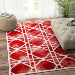 imperial knots Red Wool Dip Dyed 8 x 5 Feet Hand Tufted Carpet-picture-37