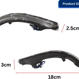 apsmotiv Side Mirror Indicator light Turn Signal for Hyundia I20 Elite - Right+Left Car Dash Indicator Lamp image 2