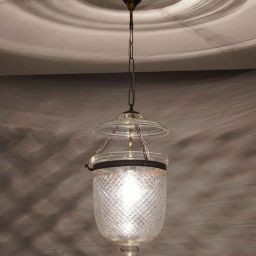 kapoor lampshades Nolan Diamond Cut Ceiling Pendant Light in Clear & Brass Finish-picture-40