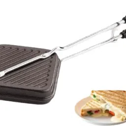 Nonstick Grill Sandwich Toaster Pizza Pan, Grill, Toast-image-32