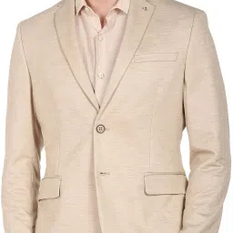 Men Self Design Single Breasted Formal Blazer-image-5