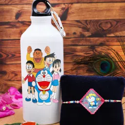 Kids KIDS RAKHI WITH SIPPER BOTTLE/RAKHI GIFT FOR KIDS BROTHER WITH SIPPER Mauli Thread Rakhi, Sippers, Chawal Roli Pack Set-image-21