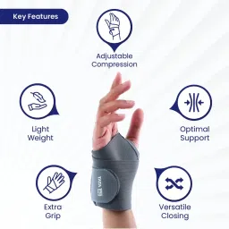 tata 1mg Wrist Support with Thumb (Universal) Wrist Support image 2