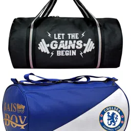 15 L Gym Duffel Bag - Combo Gym Bag 2 Set Super Lightweight Duffle/Shoulder/Gym Bag for Men & Women - White-image-82