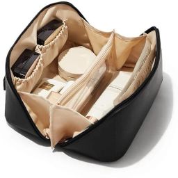 Large Capacity 12 Cms Cosmetic Bag, Women's Makeup Travel Bag Messenger Bag-image-5