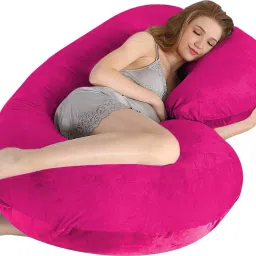 Pregnancy Pillows Polyester Fibre Solid Pregnancy Pillow Pack of 1-image-73