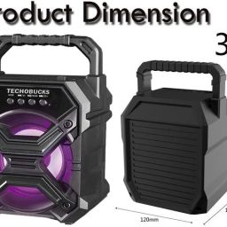 Techobucks Extra Bass High sound quality Sound Box Bluetooth Speaker,LED lights,Splashproof 5 W Bluetooth Speaker image 2