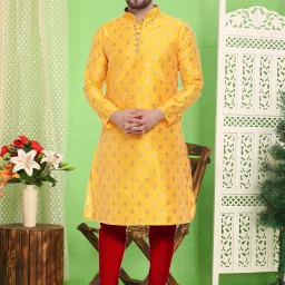 Men Art Silk Kurta Pyjama Set-image-25