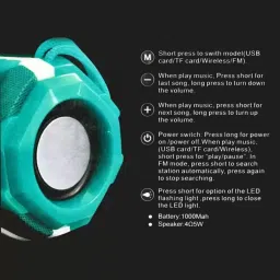 WOOS Best Buy multi Bluetooth Speaker with Light Super Bass 10 W Bluetooth Speaker image 2