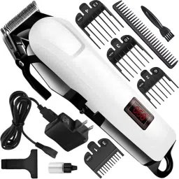Nka Heavy Duty 2000mAh Battery Rechargeable Steel Blade Hair Clipper Beard Moustache Fully Waterproof Trimmer 240 min Runtime 5 Length Settings-image-18