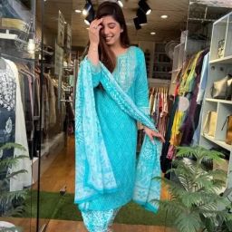 Women Pure Cotton Kurta Dhoti Pant Dupatta Set-image-95