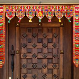 Traditional Velvet Fabrics Door Hanging Toran With Two Sider. Toran-image-29