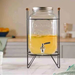 armin Lamon tea Mason Jar Glass 5000ML With stand Bottom Loading Water Dispenser image 4
